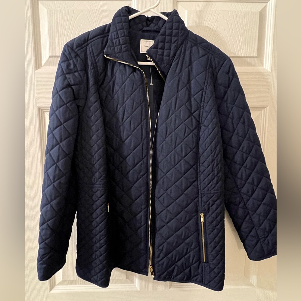 Charter Club Dark Blue Quilted Puffer Jacket NWOT